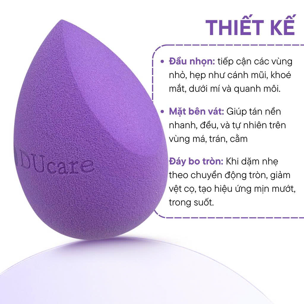 Mút Tán Kem Nền/Che Khuyết Điểm DUCARE Miracle Foundation Concealer DUM01